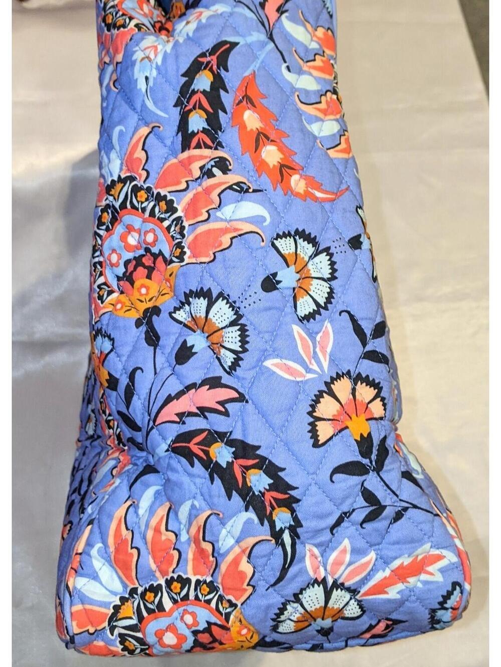 Vera Bradley Dual Compartment Travel Bag Tote in Mural Garden Floral Paisley EUC - Picture 7 of 13